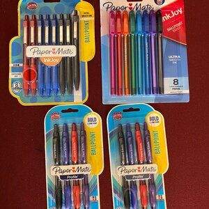 8 Paper Mate Profile Ballpoint Pens Bold Point 1.4 mm 8 ink joy 8 ultra LOT 24